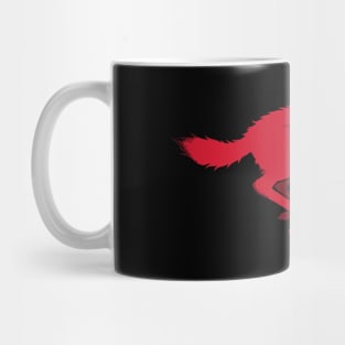 Red Running Wolf Mug